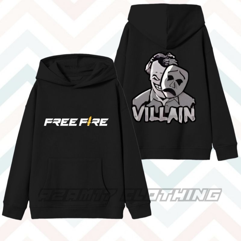 เสื้อแจ็กเก็ตกันหนาว มีฮู้ด ลายเกม Free Fire Free FF Clan Villain สําหรับเด็ก
