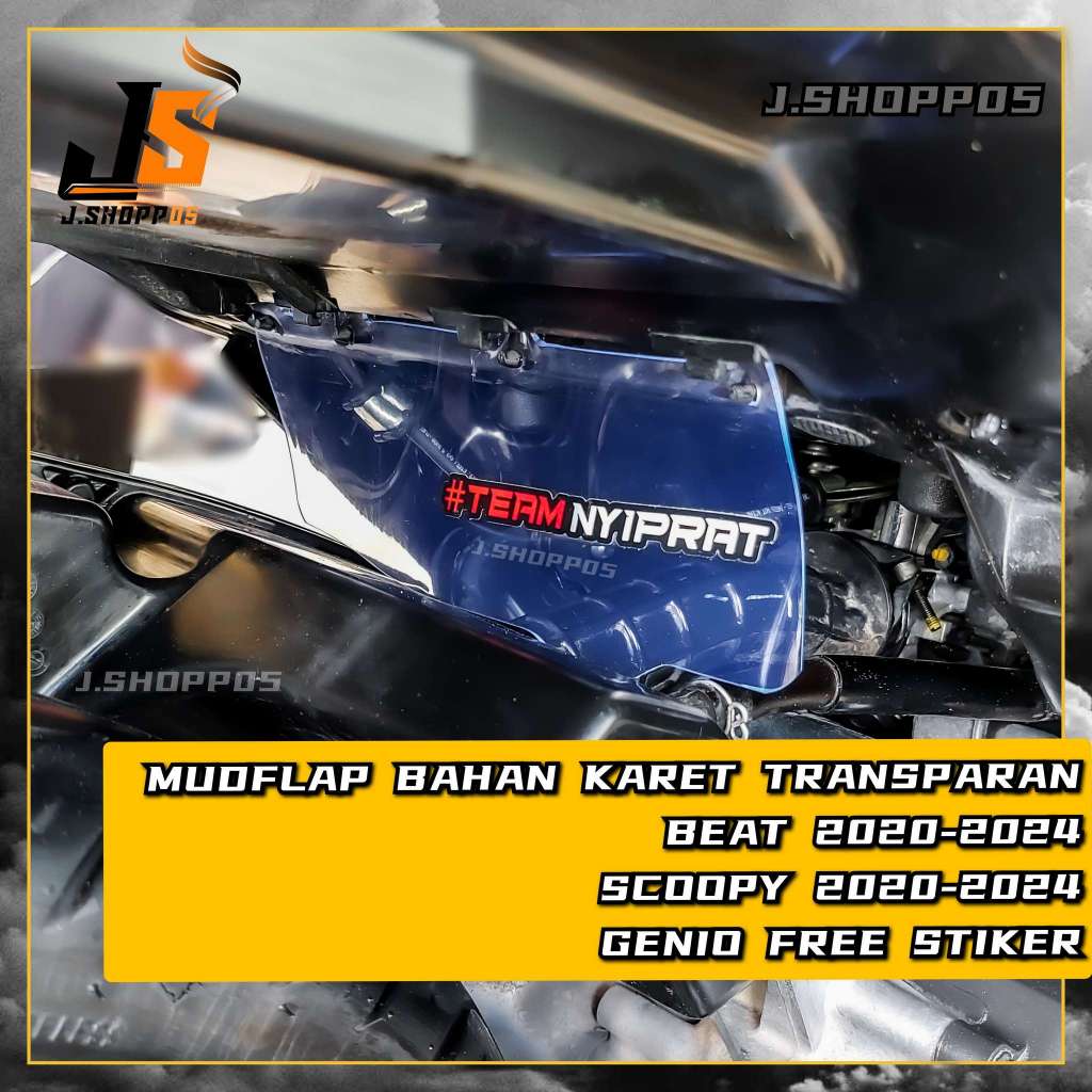 TRANSPARENT MUDFLAP BEAT NEW LED SCOOPY NEW LED GENIO TRANSPARENT RUBBER MATERIAL 2 MILI THICKNESS