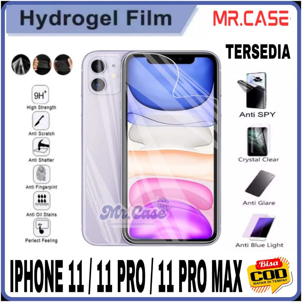 ไฮโดรเจลป้องกันรอยขีดข่วน IPHONE I1 / 11 PRO / 11 PRO MAX Clear Matte Blue Light Anti-Spy Best Anti-