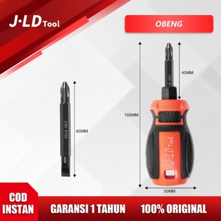 JLD Obeng bolak balik 4INCH Obeng magnet PLUS MINUS 2 way Screwdriver
