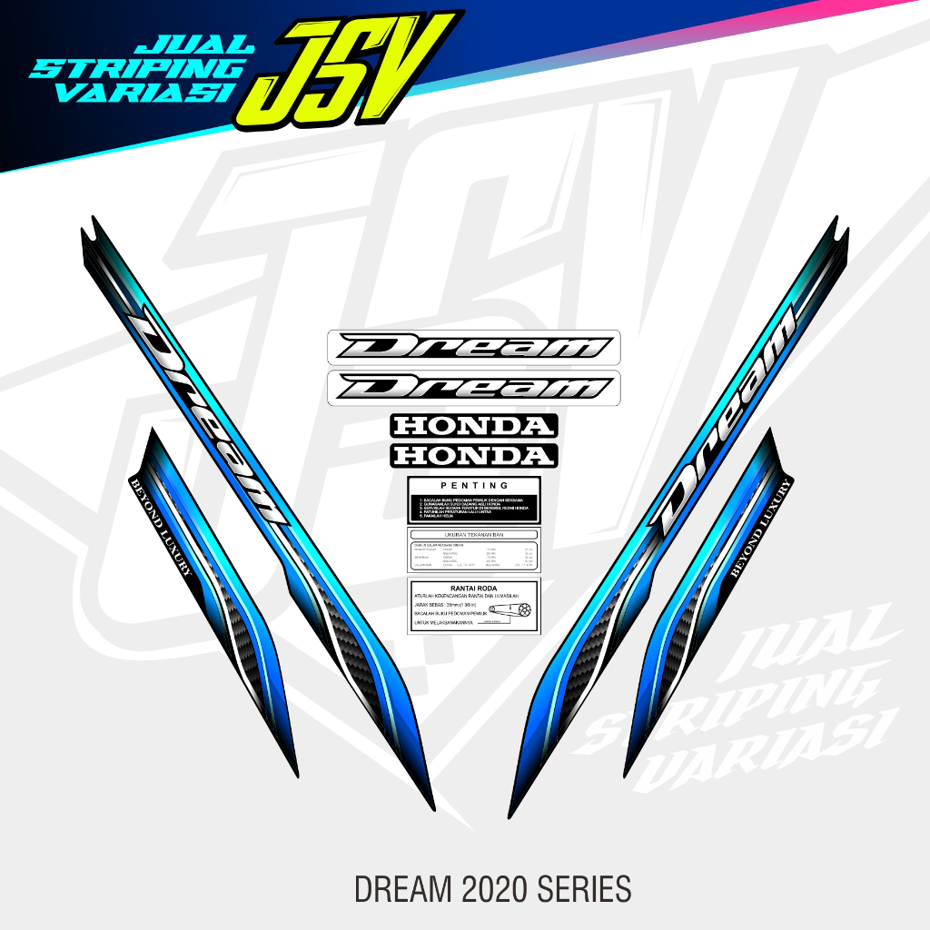 สติ๊กเกอร์ Honda Dream 2020 series Variation Striping Dream-EX 125 v1 Exces
