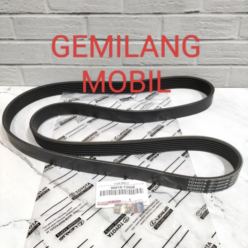 VAN BELT FAN BELT FAN BELT TOYOTA INNOVA DIESEL FORTUNER DIESEL 7PK 90916-T2006 ORIGINAL