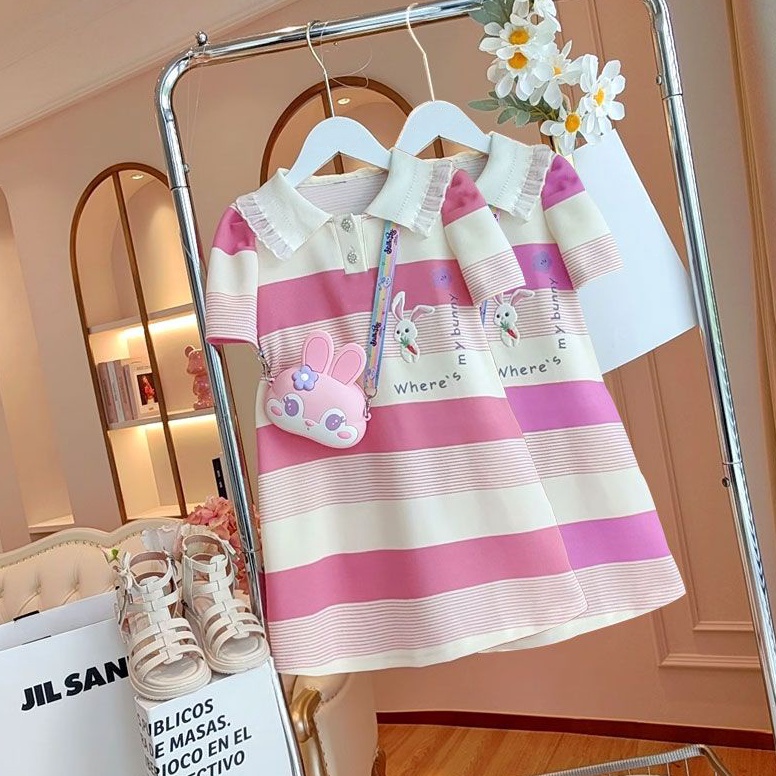 PRINCESS KESLI PRICE 211 ปีลายกระต่ายชุดสไตล์เกาหลี Stellalou หวานสบายๆเสื้อผ้าเด็กผู้หญิง