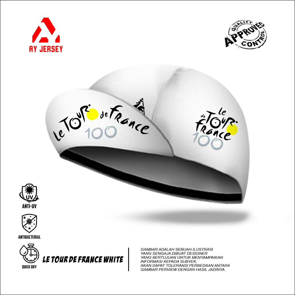CYCLING CAP LE TOUR WHITE (หมวกจระเข้)