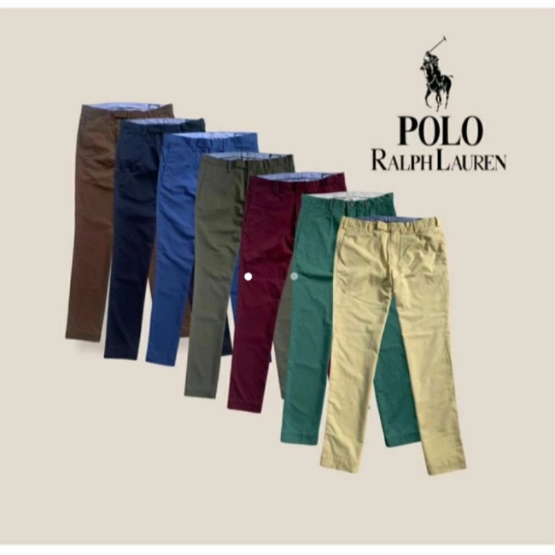 กางเกงขายาวชิโนโปโล Ralph Lauren ดั้งเดิม