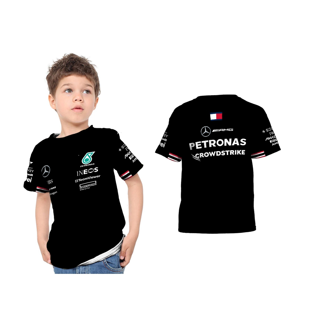The moro - เสื้อยืดและเสื้อแจ็คเก็ตสเวตเตอร์ Unisex สําหรับเด็กชายและเด็กหญิง F1 FORMULA ONE MERCEDES 2024 | การพิมพ์ซับลิเม