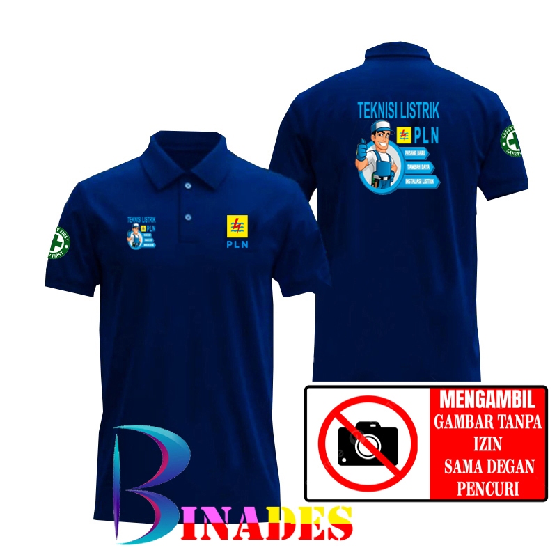 ขาย เสื้อยืดคอปก เสื้อยืด NEW ELECTRICAL TECHNICIANS - POWER ADDING - PLN BINADES ELECTRICAL INSTALL
