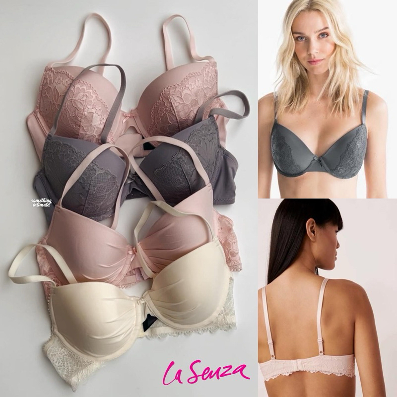 Lasenza Remix Pushup Plunge Lace Seamless Cotton Bra Branded Jastip Bh La Senza Leftover Production 