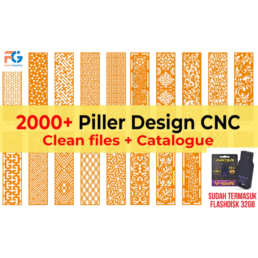 2000 Piller Design Pillar File เลเซอร์ตัด CNC Router Plasma DXF FG27