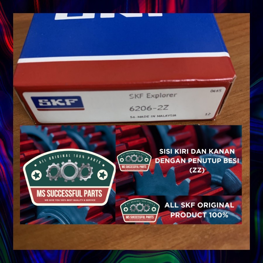 BEARING 6206 ZZ SKF ORIGINAL 6206ZZ