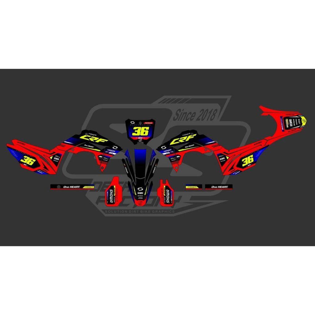 DECAL STICKER CRF 150L FULL BODY / DECAL CRF 150L / DECAL STICKER VARIATION KX 85 / สติ๊กเกอร์ CRF S
