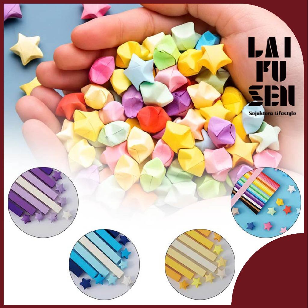 เนื้อหา 540 Origami Star Paper 18 สี Origami Star กระดาษสี Origami Star Paper Star Motif DIY หัตถกรร