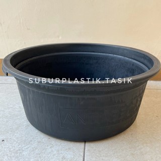[2-6 pcs] Bak Air Karet 44cm Hitam Tebal Ember Jolang Baskom Cuci Mandi USA 20 ANTI PECAH Kokoh Awet