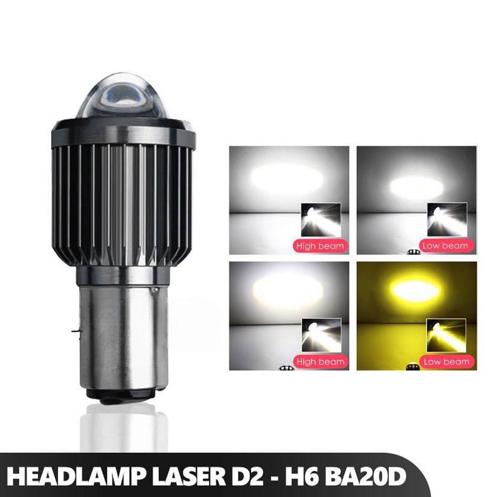LED LASER D2 H4 H6 BA20D HI LO FULL ALUMINIUM HOUSING 12-24V AC DC