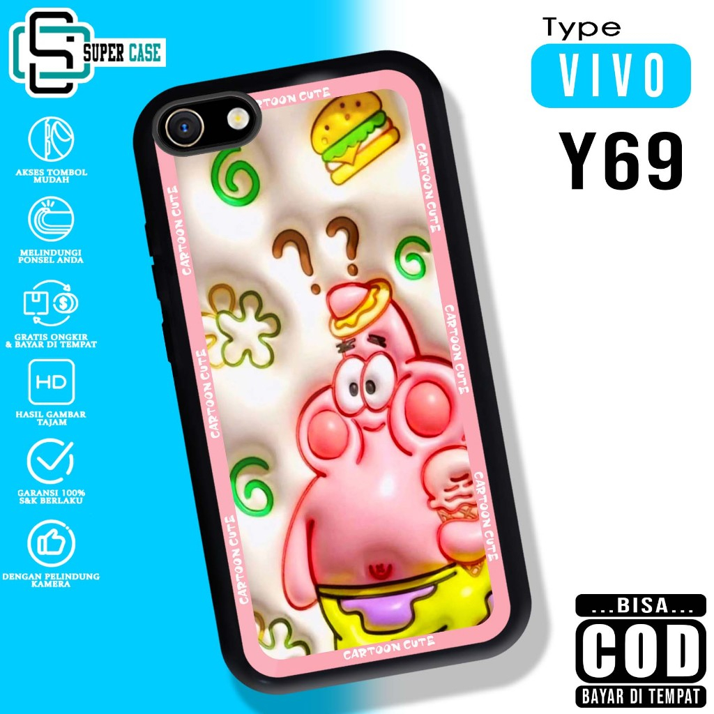 VIVO Y69 SuperCase Motif Case [KTN] เคสมือถือกระจกเคลือบเงาแบบกําหนดเอง Softcase กระจกเคลือบเงา CAN 