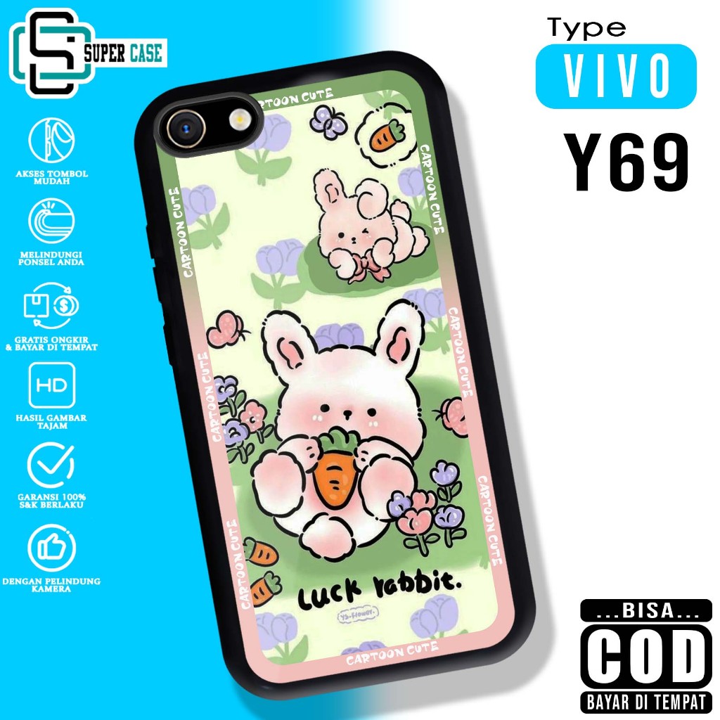 VIVO Y69 SuperCase Motif Case [ BRC ] เคสมือถือกระจกเคลือบเงาแบบกําหนดเอง Softcase กระจกเคลือบเงา CA