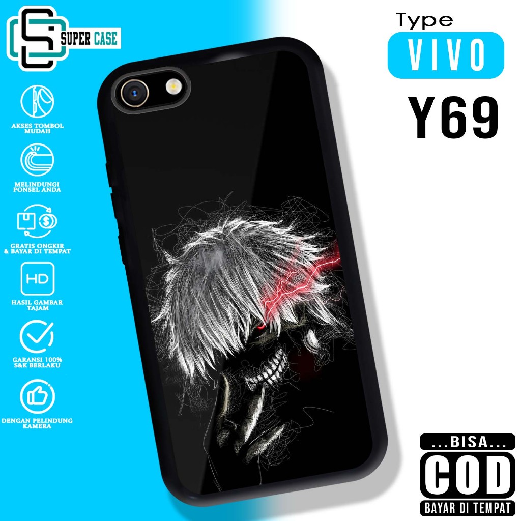 VIVO Y69 SuperCase Motif Case [ PEN ] เคสมือถือกระจกเคลือบเงาแบบกําหนดเอง Softcase กระจกเคลือบเงา CA