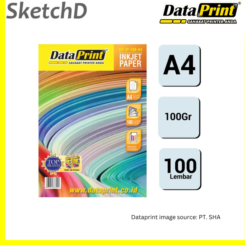 A4 Inkjet Photo Paper 100gsm Dataprint Matte Photo Paper Doff 100 แผ่น