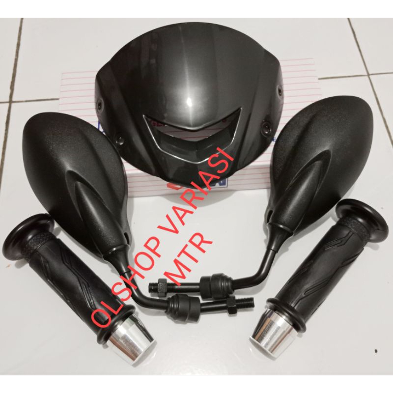 HOT COMBO PACKAGE 4IN1 SPION X1 125Z + YAMAHA GRIP PLUS CRUM SHOE + FIZR 125Z JUPITER VEGA VISOR