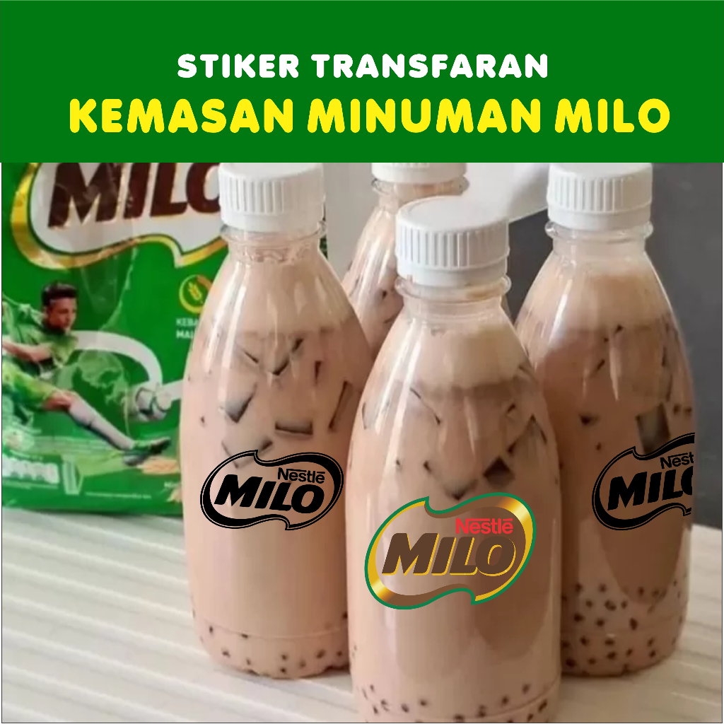 สติ๊กเกอร์บรรจุภัณฑ์เครื่องดื่มไมโล 100 โปร่งใส