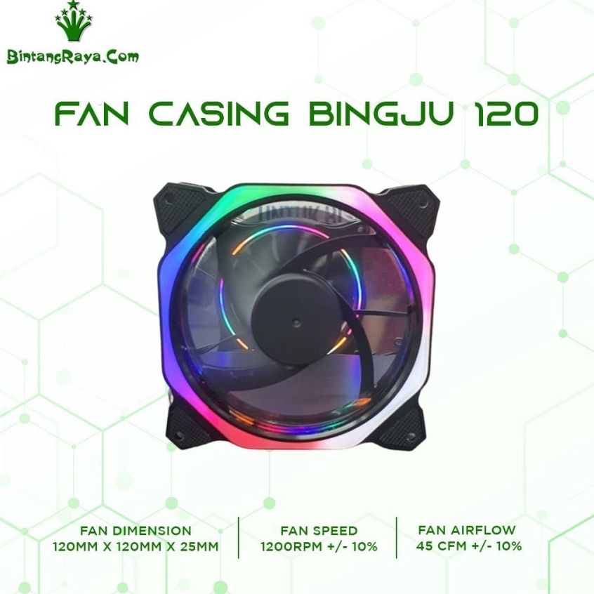 Bingju CPU Case FAN 12 BJ12 RGB FAN 12CM 12MM 12V