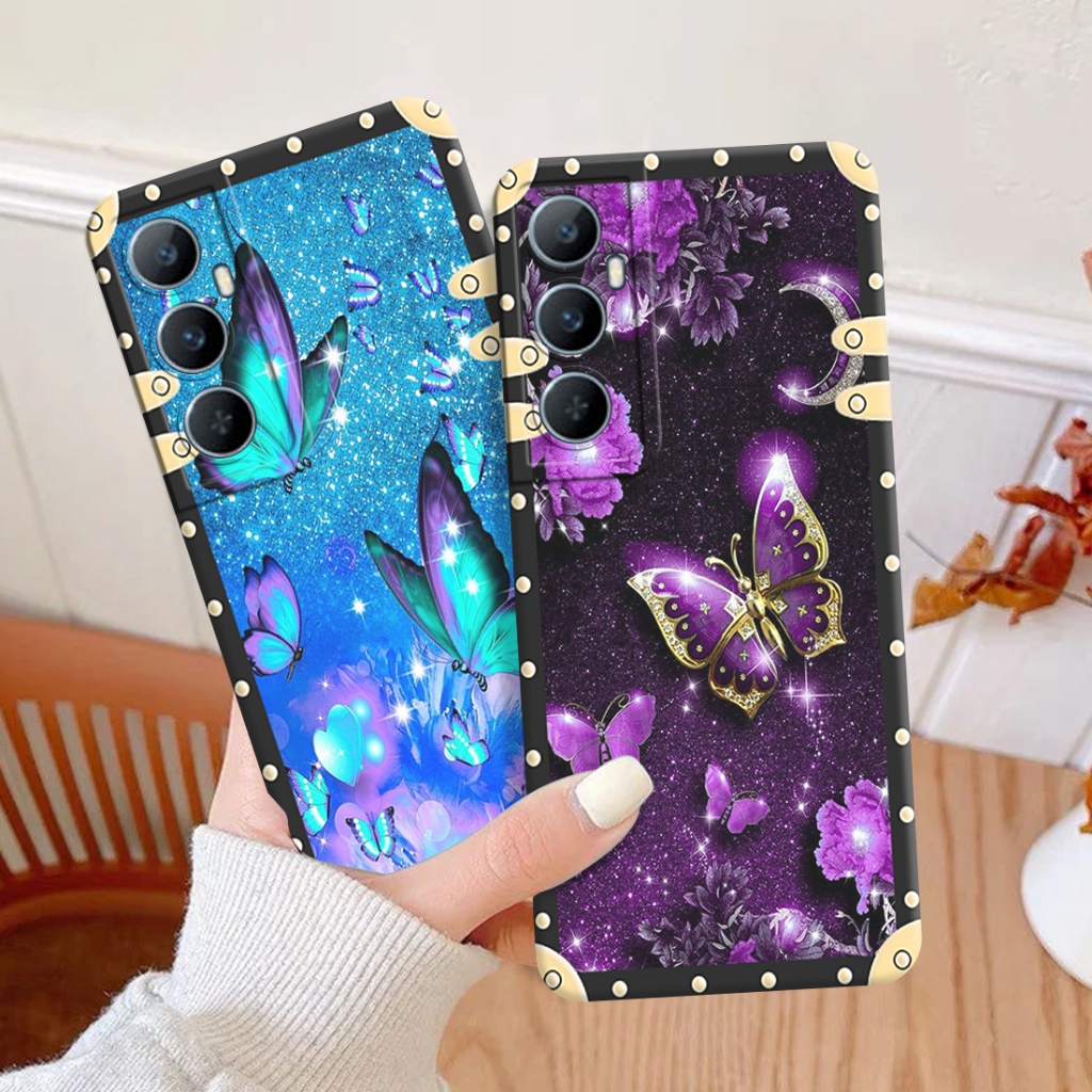 เคส HP สําหรับ REALME C65 BUTTERFLY IMAGE HP CASING SOFTCASE HANDPHONE SIZA OFFICIAL - BF63