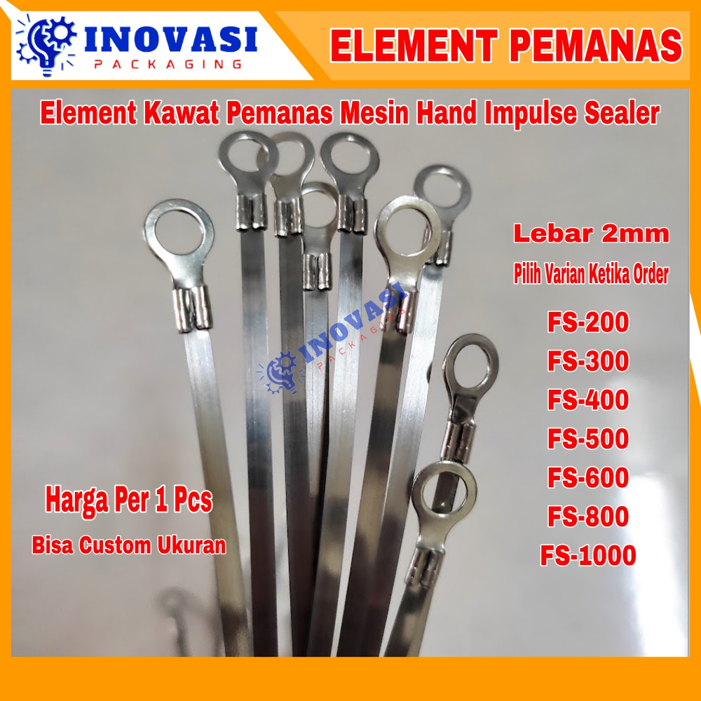 MESIN Hand Sealer Press Machine แผ่นลวดความร้อน 2 มม.กว้าง FS-200 FS-300 FS-400 FS-500 FS-600 FS-800