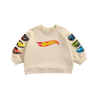 Sweater Anak Cowok Hot Wheels Car Series Mobil Balap Crewneck Oversize Anak Usia 1 - 6 tahun