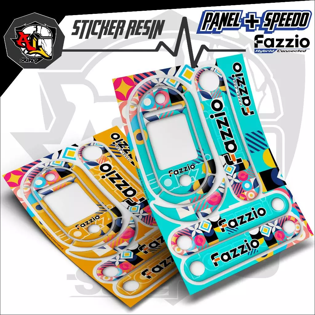 FAZIO PANEL EMLEM/PANEL.5/RESIN STICKER/FAZZIO PANEL STICKER/MOTORCYCLE CLE STICKER/FAZIO 125 SPEEDOMETER PANEL/RESIN/RADISE