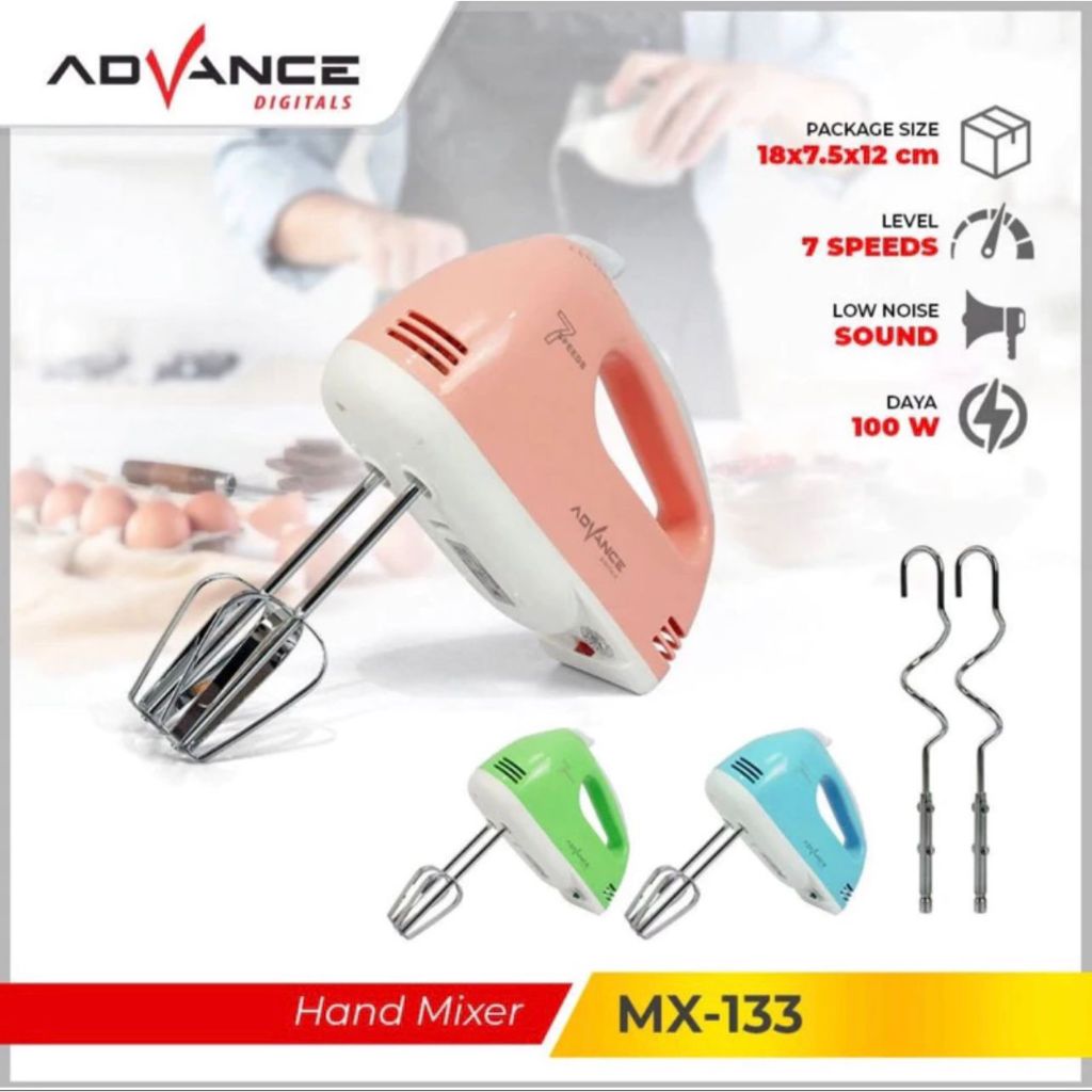 Advance Hand Mixer MX-133 เครื ่ องผสมอาหาร 7 สปีดอัตโนมัติ