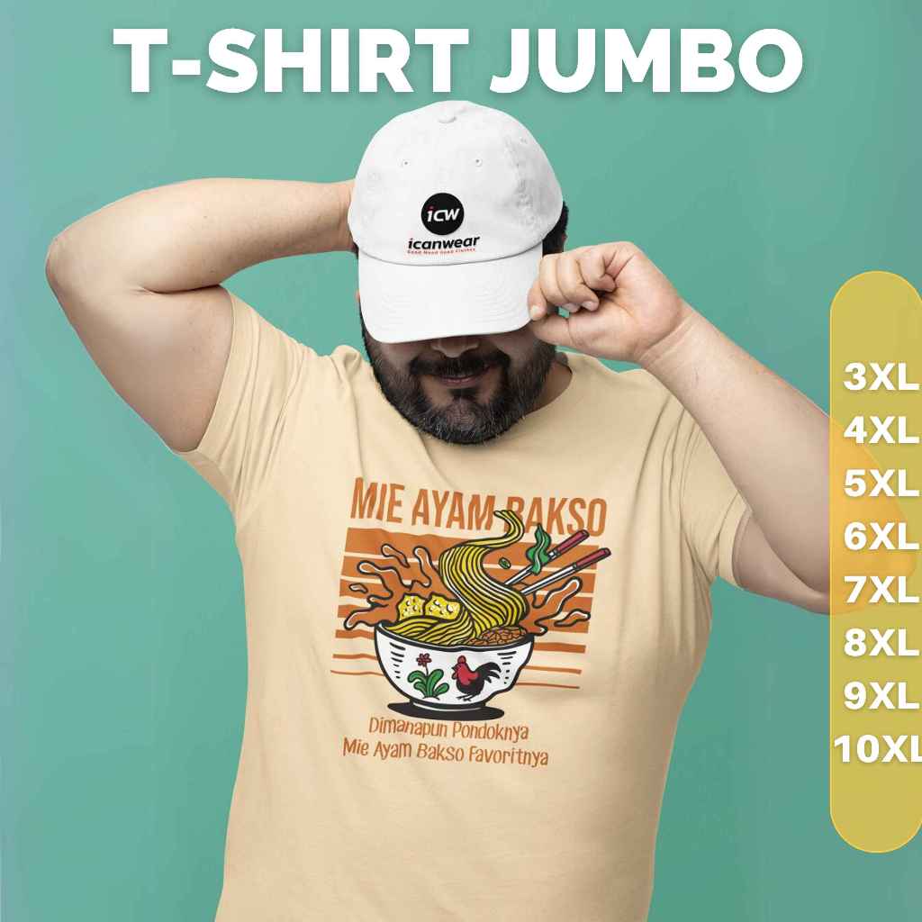 ICW เสื้อยืดผู้ชายจัมโบ้ Distro หน้าจอการพิมพ์ Combet 30s MLXL 3xl up 10XL ขนาดใหญ่ขนาดใหญ่ Unisex O