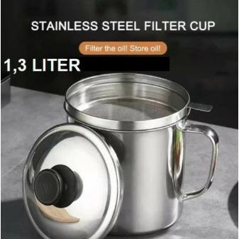 [KITCHEN STUFF] - VAN STAR OIL POT 1300 ML STAINLESS STELL/กรองน้ํามัน PLACE 1300 ML