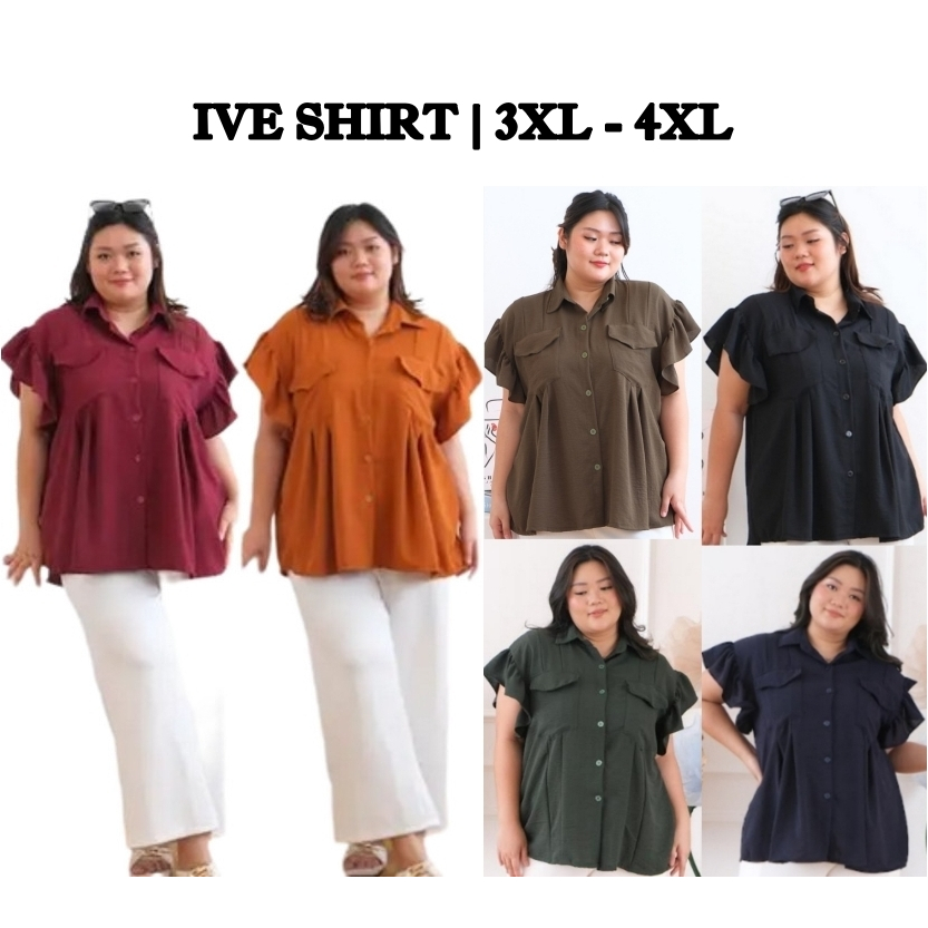 Kemeja Ive SHIRT - เสื้อเชิ้ตผู้หญิง JUMBO tiffy ขนาดใหญ่