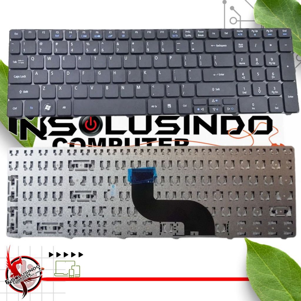 คีย์บอร์ด ACER 5250 5736 5742 5820T 7250 7551 - สีดํา