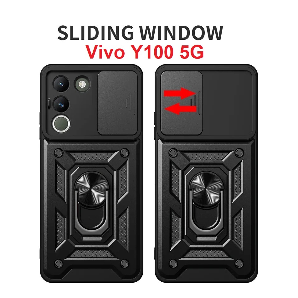 เคส Vivo Y100 5G เคส Softcase SLIDE ARMOR เคสป้องกันกล้อง เคส Hp Vivo Y100 5G