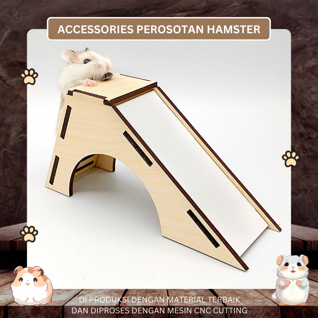 MARVELWOODCUT - HAMSTER SLIDE MULTIPLEK/ACCESSORIES HAMSTER ของเล่น