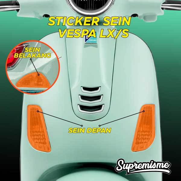 สติ๊กเกอร์ไฟเลี้ยว Vespa LX / S 125/150 | สติ๊กเกอร์ไฟเลี้ยว Vespa LX | สติ๊กเกอร์กันรอยไฟเลี้ยว Ves