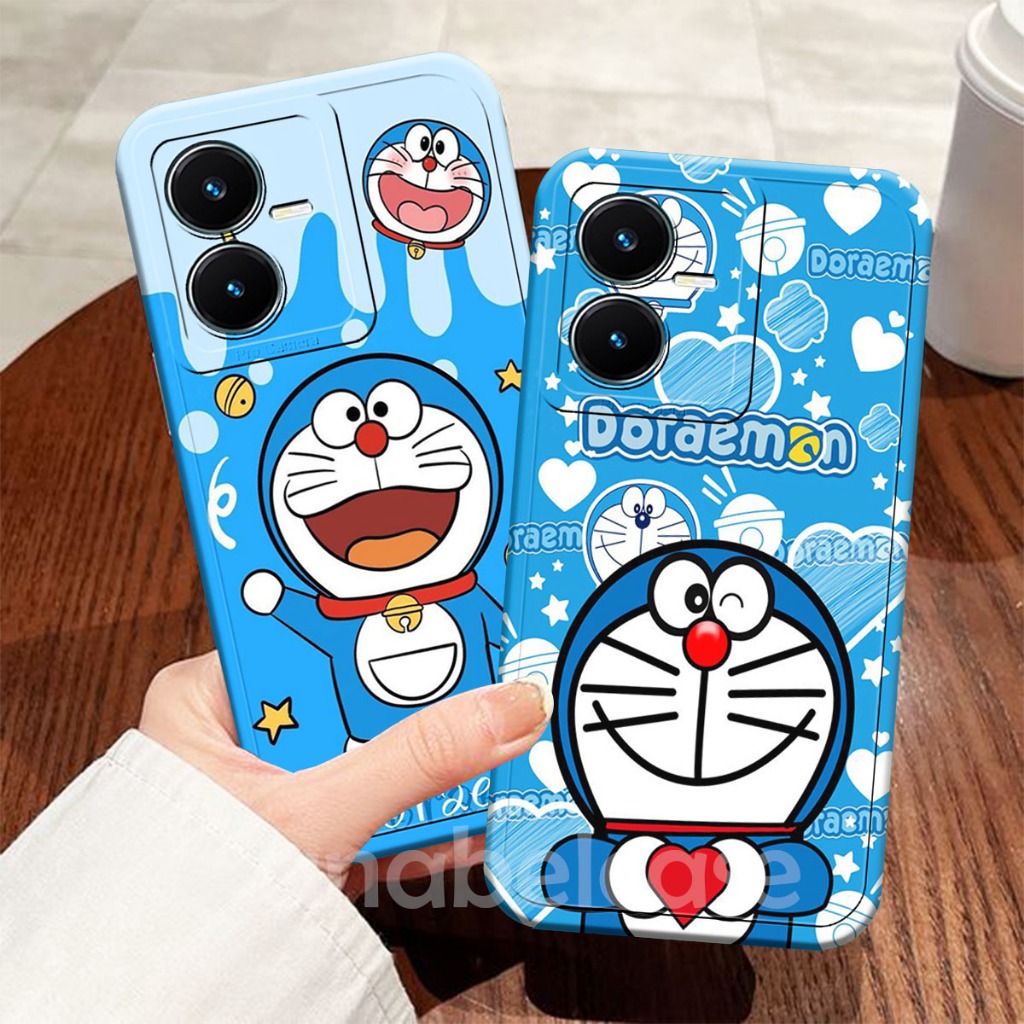 HP Softcase VIVO Y22/Y22S/Y35/Y36 4G/5G/Y27S/Y27 4G/Y27 5G/Y16/Y19 Cute Doraemon Japanese Cartoon Wa