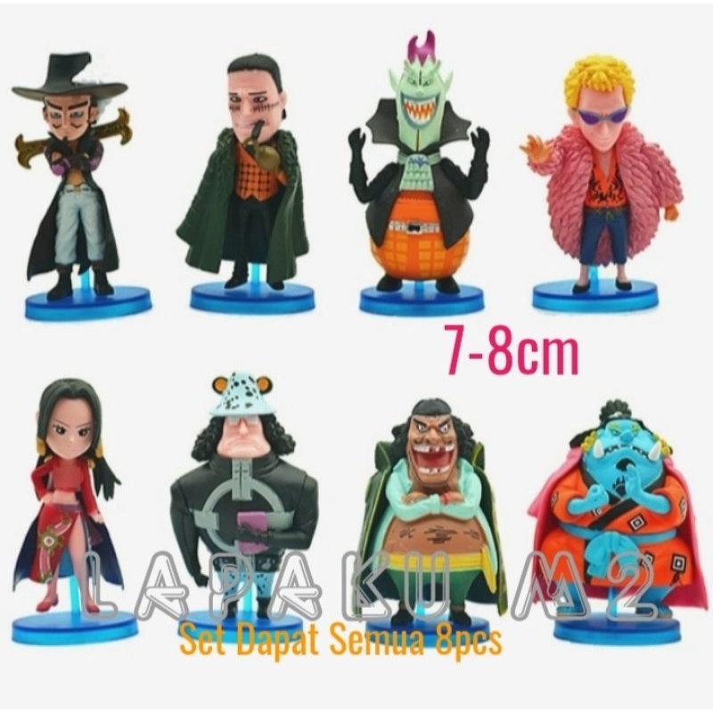 One piece WCF Boa Mihawk Jinbei Kuma Action Figure ชุด 8 ชิ้น