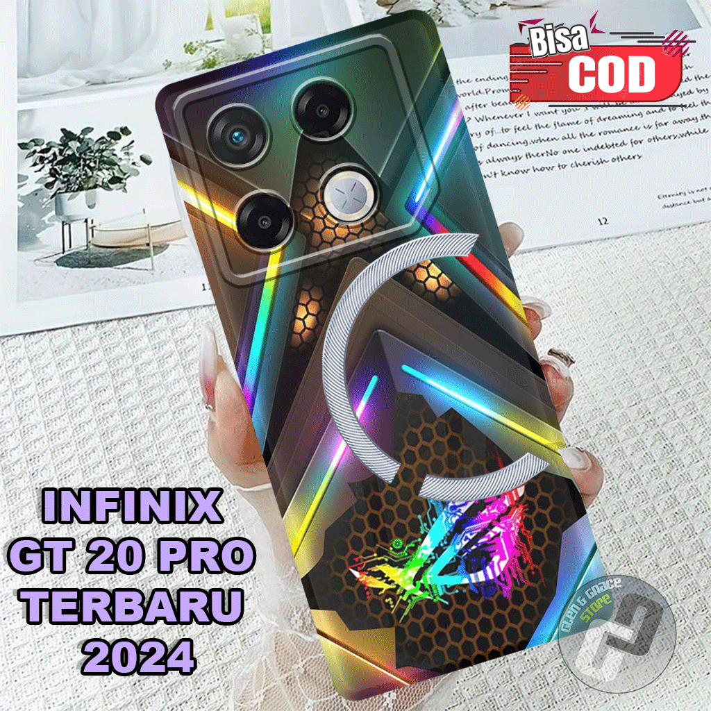 G24-Case Pro Camera Infinix GT 20 PRO ล่าสุด 2024 - วัสดุยางยืดหยุ่น - ซิลิโคนยืดหยุ่น - ROGPHONEE Motif