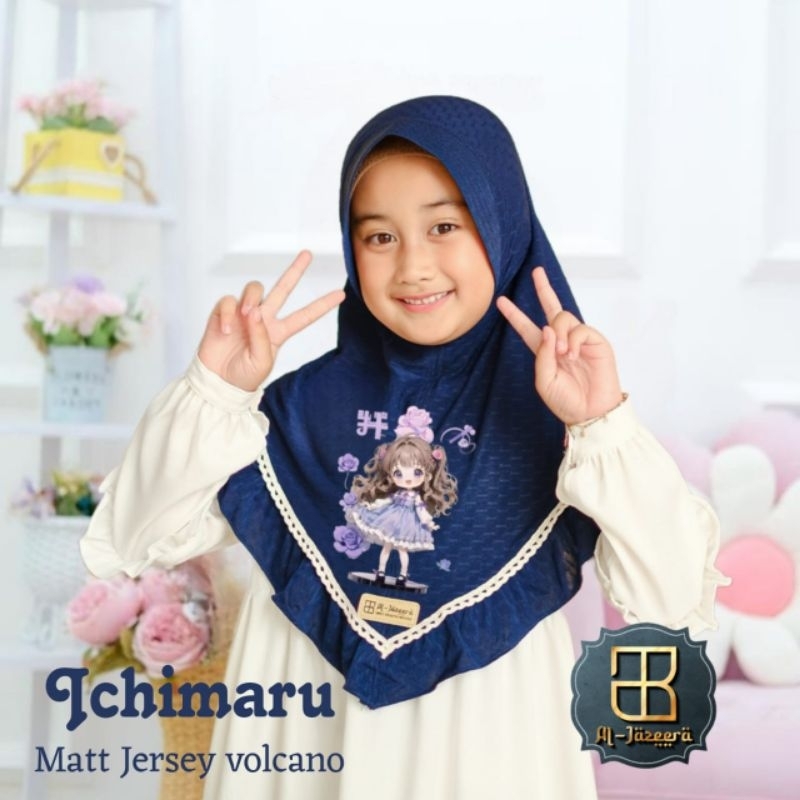 AL JAZEERA - ICHIMARU MATT CHILDRENS INSTANT HIJAB. VOLCANO JERSEY By Bunga Hijab