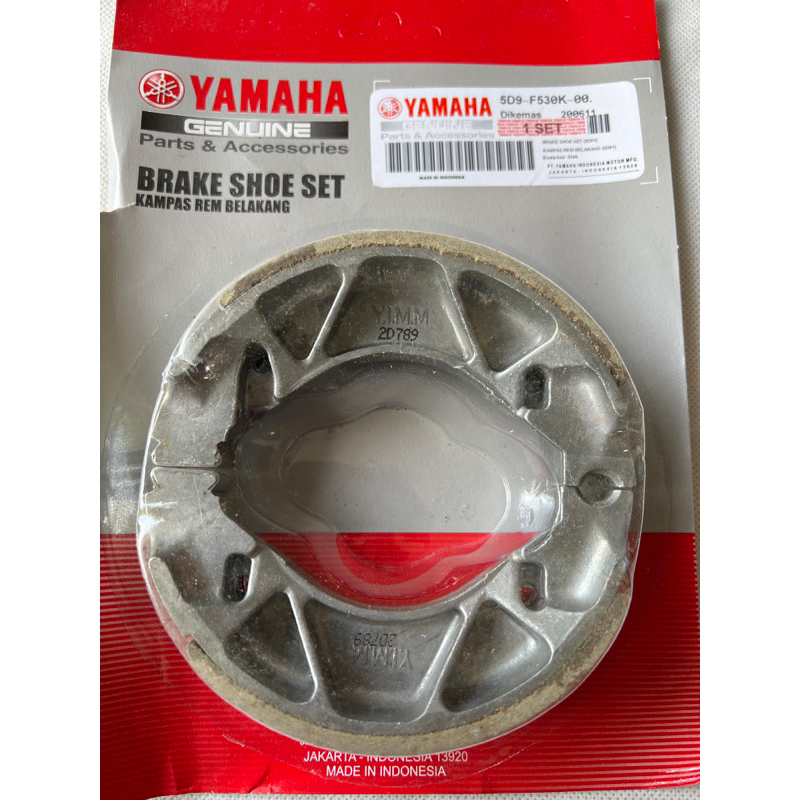 ผ้าเบรกหลัง 5D9-F530K-00 YAMAHA mio, xeon, soul gt, mio j, mx, vega zr, vixion, byson.