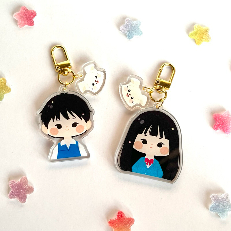 GANTUNGAN Kimi ni Todoke Sawako และ Kazeya พวงกุญแจคู่พวงกุญแจคู่ From me to you อะนิเมะพวงกุญแจอุปก