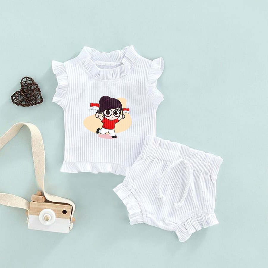 Tokolobo 4.4 WAREHOUSE CLEARANCE GIRLS SET RUNNY AUGUST DTF PRINTING [ ตัดต่อ 0 เดือน - 3 ปี]