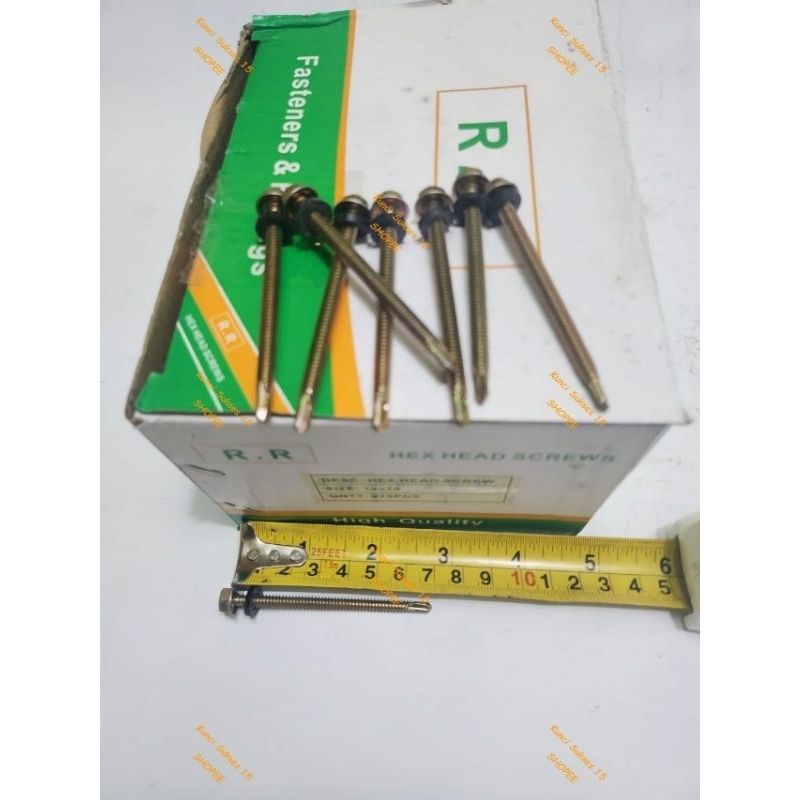 7CM สลักเกลียวหลังคา 123.570 RR/BLUE - 100 ชิ้น