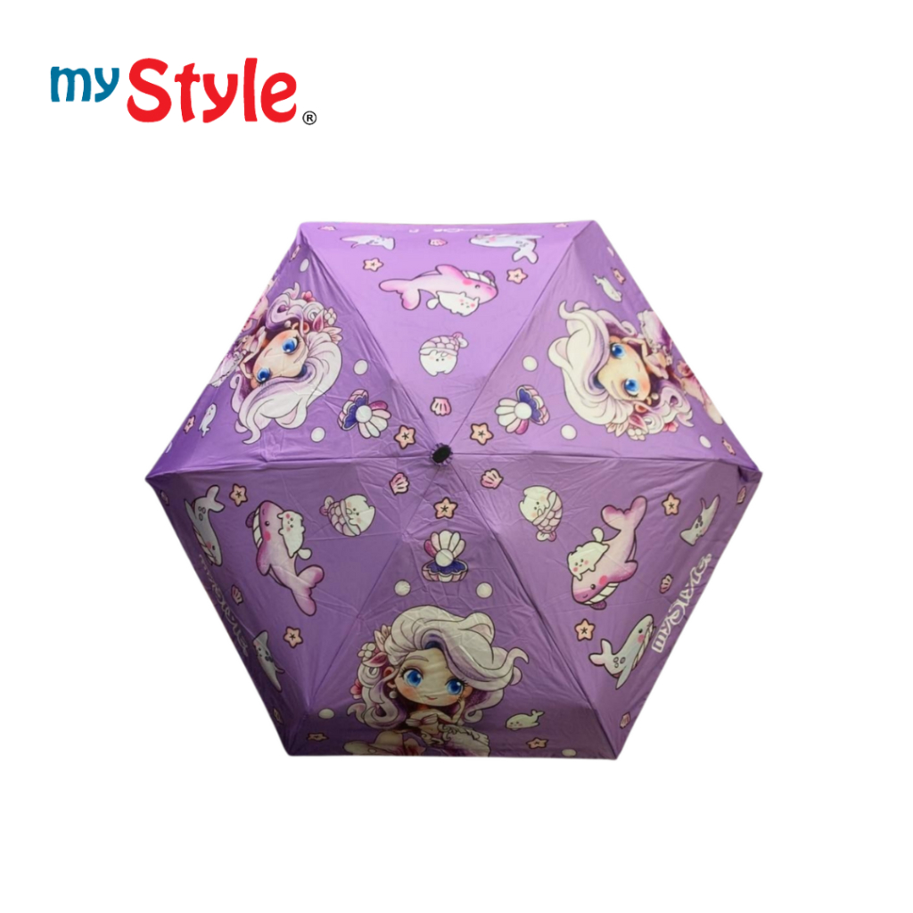 ร่มเด็กตัวอักษรป้องกันรังสียูวีสีทอง | My Style TM 1524 A