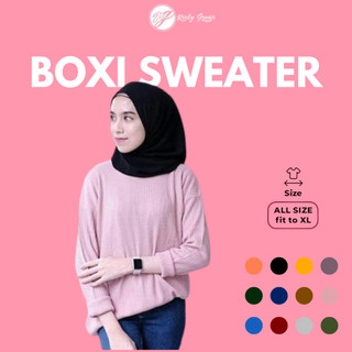 Boxi sweater/sweater jumbo /sweater oversize /rajut kekinian/baju rajut murah /grosir bandung