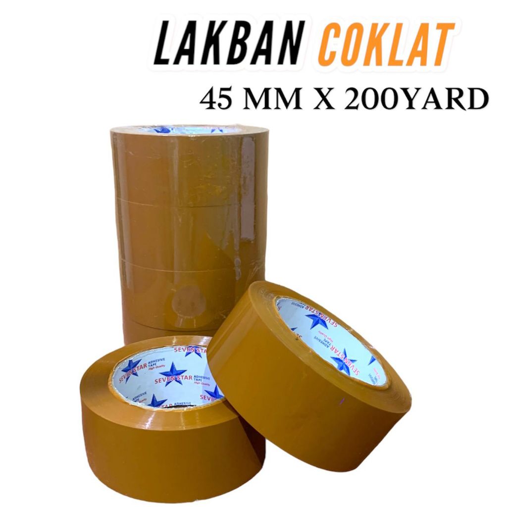 SEVENSTAR เทปสีน้ําตาล 45MM X 200YARD