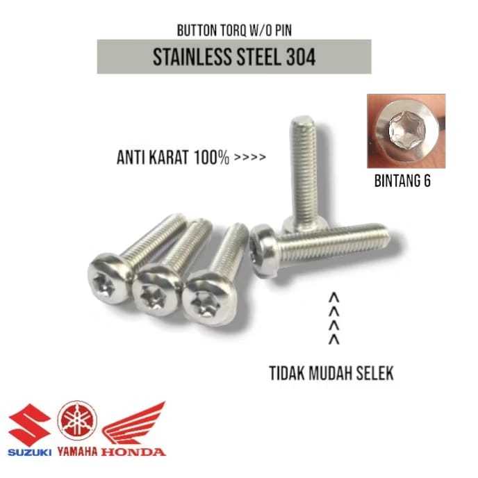 (5 ชิ้น) M3 x 20 torq ปุ่มสลักเกลียว w/o Star Bolts ไม่มี pins 3 มม.x 20 มม. สลักเกลียวร่ม 3 มม. ด้า