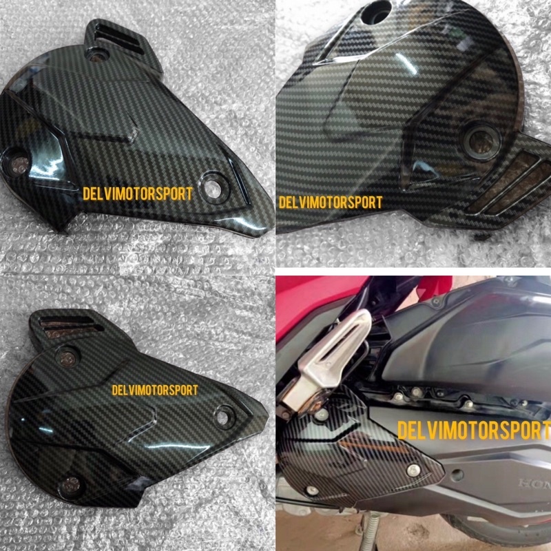 Hitam CVT Carbon Snail Cover Vario 150 New / Vario 125 New ZOro, CVT Cover Vario 150 New / Vario 125